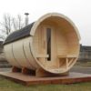 Sauna barrel 3 m Length with bigger window doors